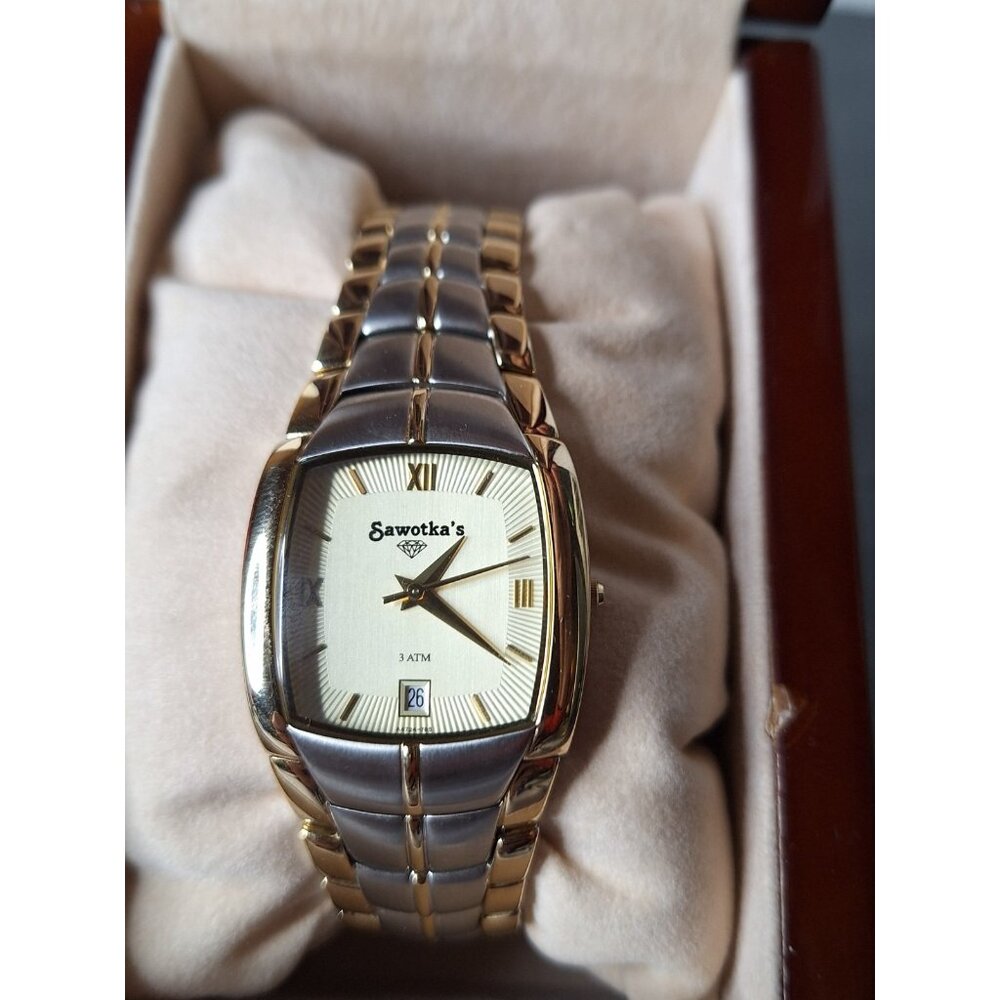 Sawotka's two - Tone Stainless Steel Design Quartz Movement